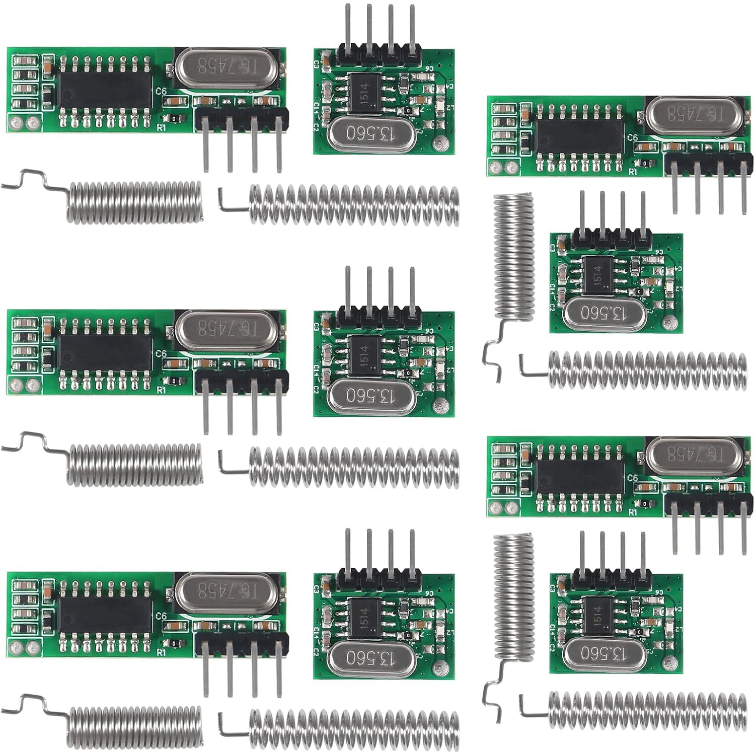 1pcs 433mhz Wireless RF Transmitter and Receiver with Antenna Ask Remote Control Module DIY Kit for Arduino