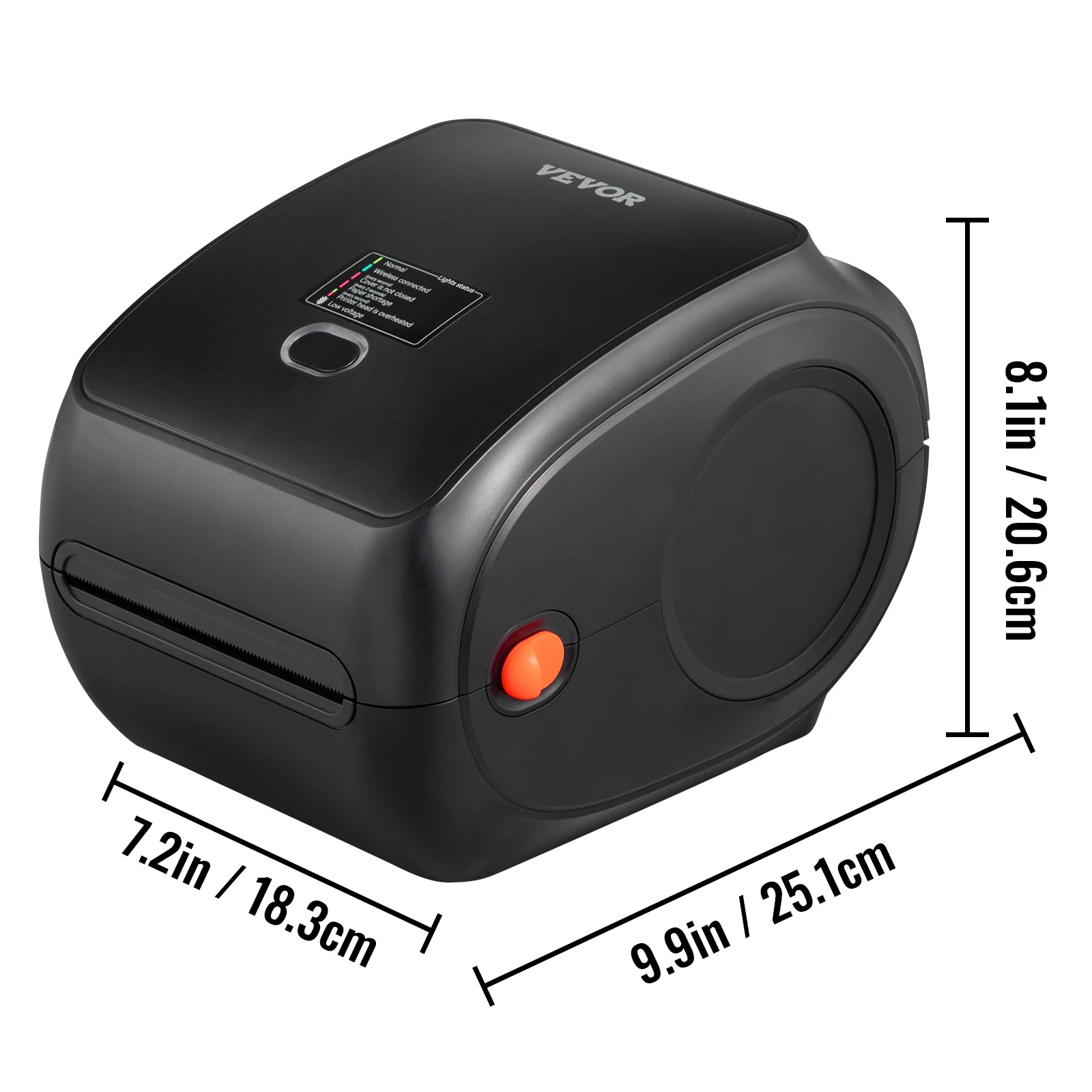 SucceBuy 300 DPI thermische labelprinter Bluetooth Automatische labelherkenning Ondersteuning Windows/Mac/Android voor 4x6 mailingpakketten