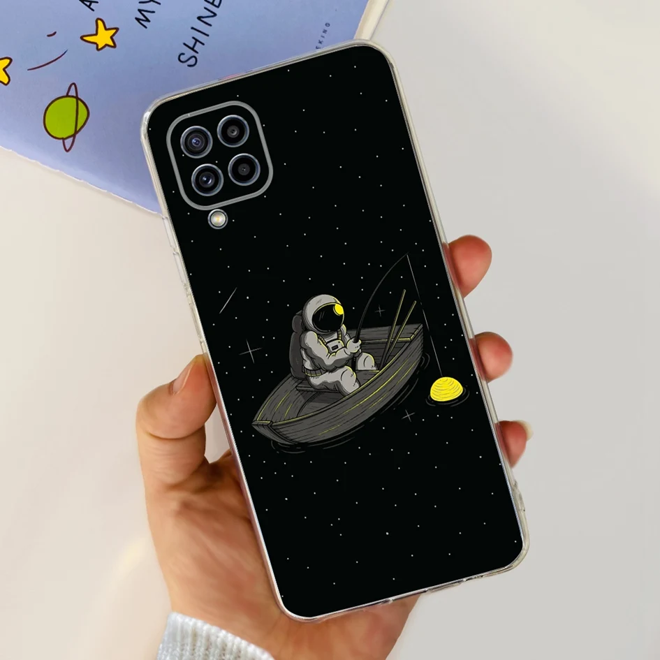 Voor Samsung M32 Case Galaxy M32 SM-M325F Cover Schattige Mode Bloem Cartoon Zachte Hoesjes Voor Samsung M22 F22 M52 5G SM-M526B Bumper