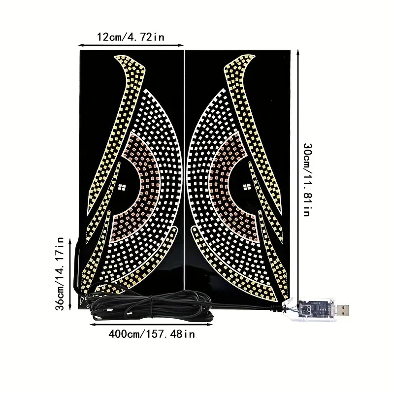 Cars with Animated Blinking Demon Eyes General Motors Flexible LED Display Front and Rear Windshield Dynamic Light - Image 5