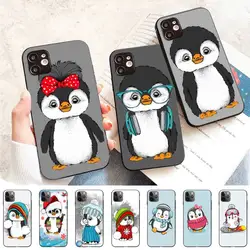 Penguin Kawaii Cute Phone Case for iPhone 11 12 13 Mini Pro Max 8 7 6 6S Plus X 5 SE 2020 XR XS Funda Case