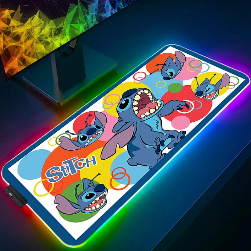 Mouse pad rgb kawaii esports ponto profissional e-sports gamers velocidade pc jogos teclado de borracha backlight led tapete de mesa mousepad