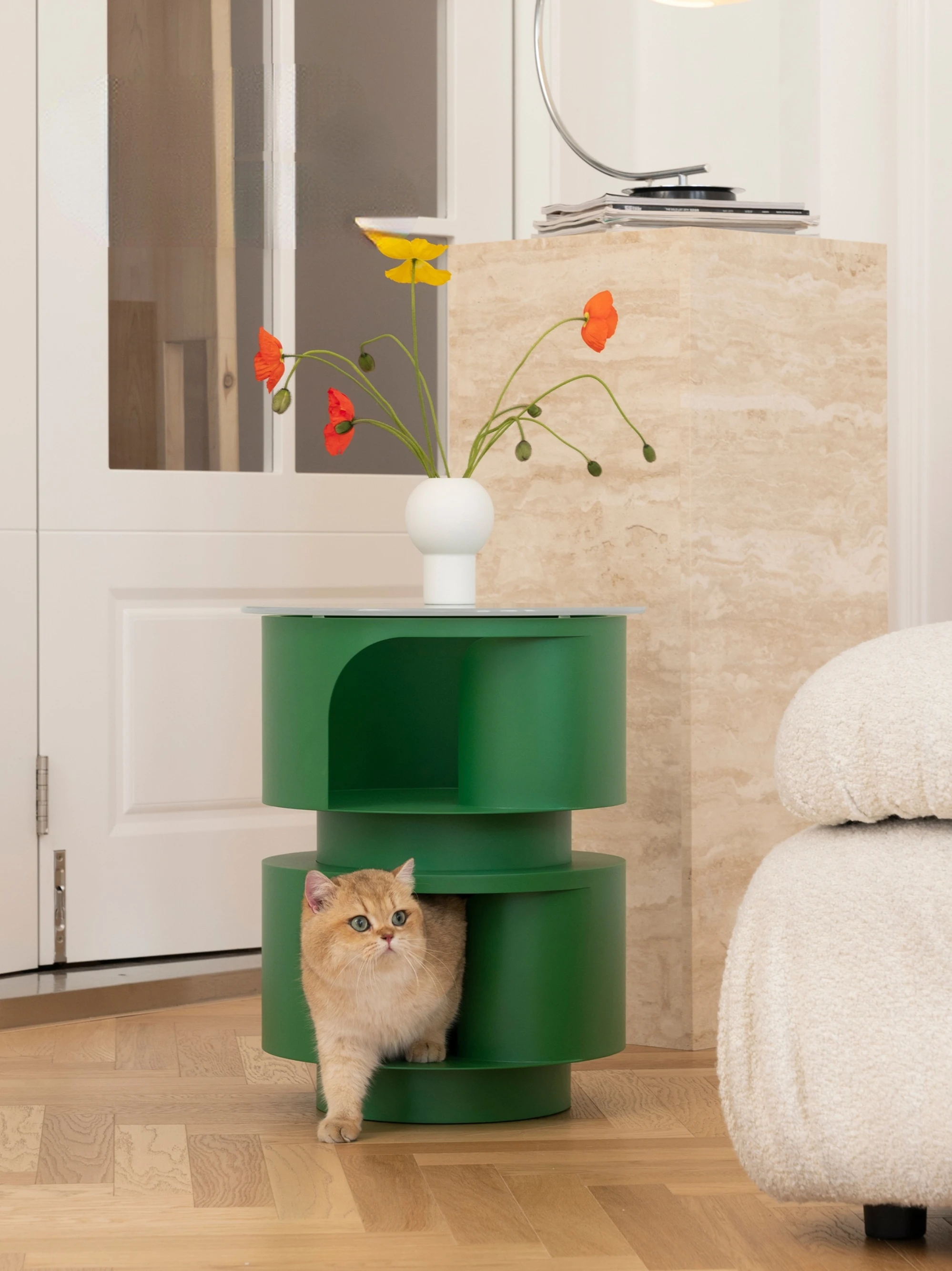 

Cave Side Table Cat Shared Double-Layer Mini Corner Table Bedside Table