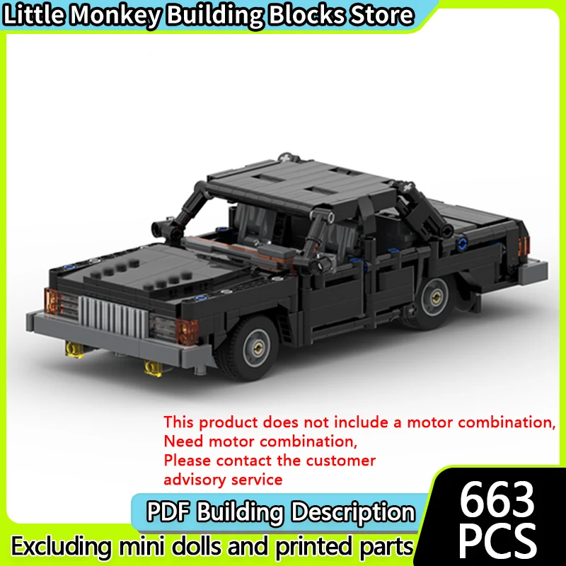 

Speed Racing Car Model MOC Building Bricks Black Luxury Sedan Modular Technology Children Holiday Gifts Assemble Toys Suit