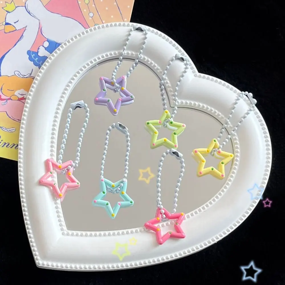 New Colorful Keychain Pendant Attractive Five-pointed Star Acrylic Bag Decoration Gifts Bag Pendant