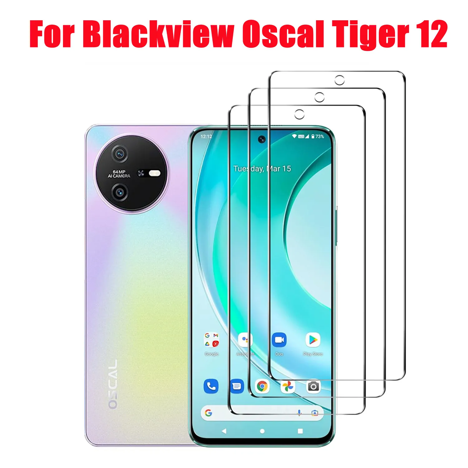 

2/4Pcs 9H Tempered Glass Film For Blackview Oscal Tiger 12 HD Protective Glass