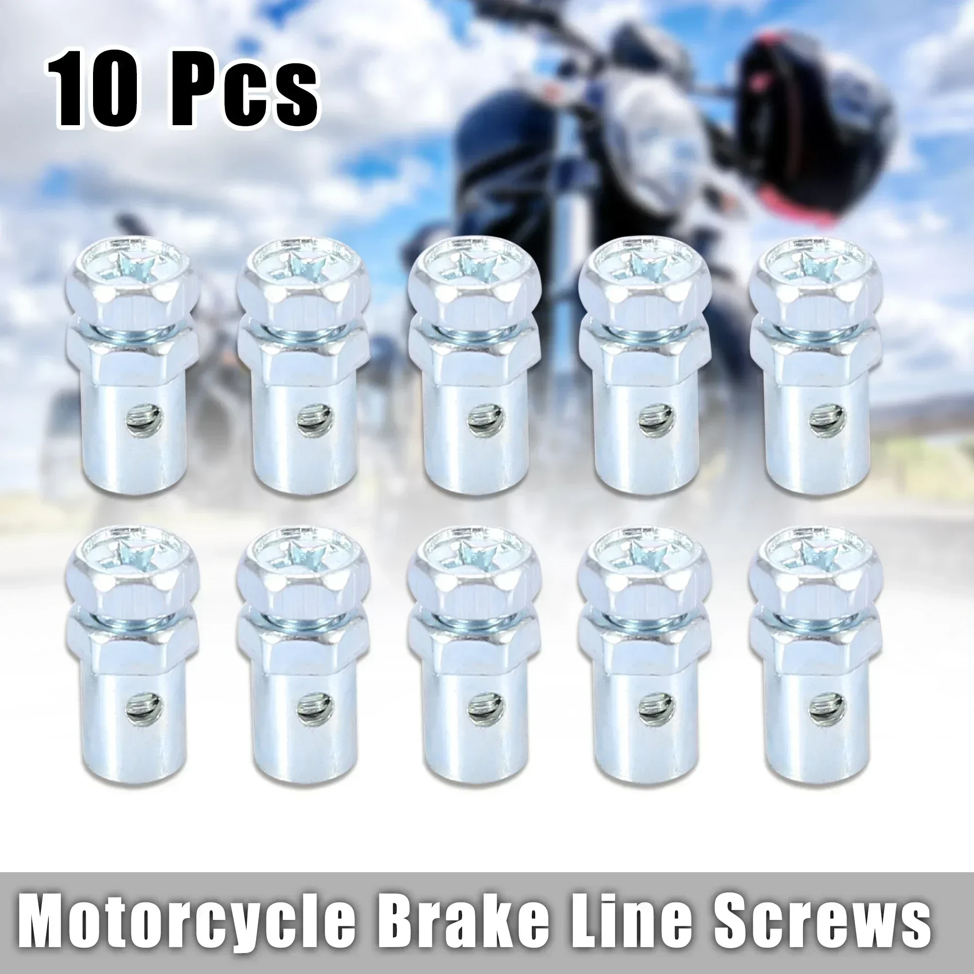 

New 2/10Pcs Universal Ucket Silver Tone Thread Dia Brake Cable Wire Solderless Nipple Screw for Motorcycle New