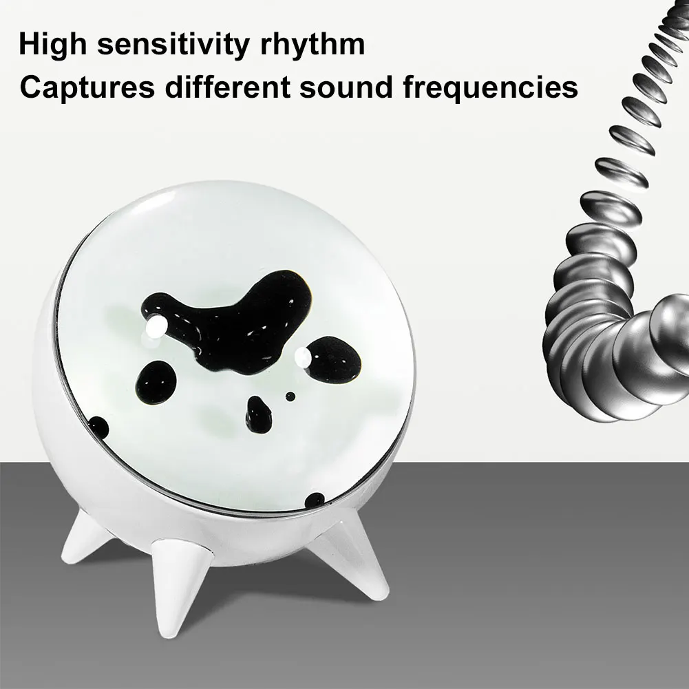 Ferrofluid Music Rhythm Lamp Sound Sensitive Magnetic Fluid Pickup Lamp Ferrofluid Decorative Light Desktop Speakers Companion