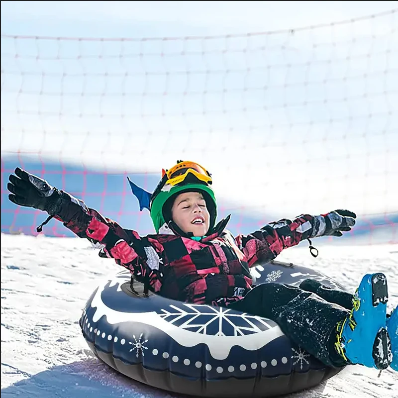 Hot Sell Winter Sports Inflatable Sled Snow Sled Tube Outdoor PVC Inflatable Snow Tube Sled for Fun