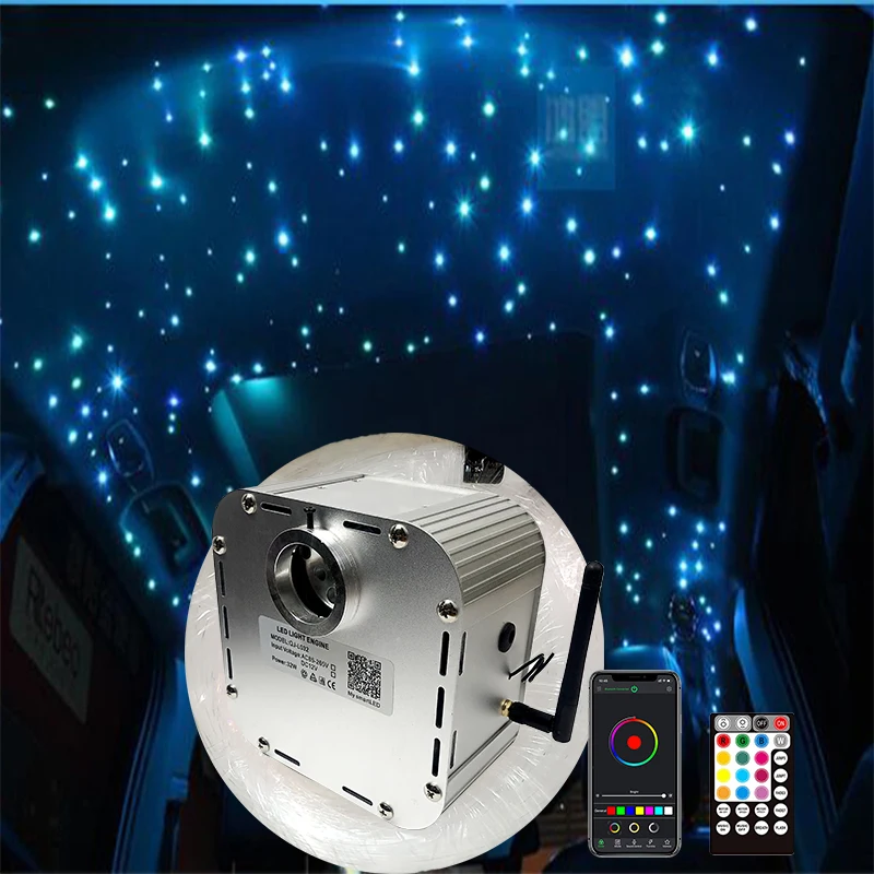 

Twinkle Optic Fiber Lights lamp Fiber Star ceiling kit Bluetooth APP Control Starry Car LED Light Kid Room RGBW 32W WAPP new RF