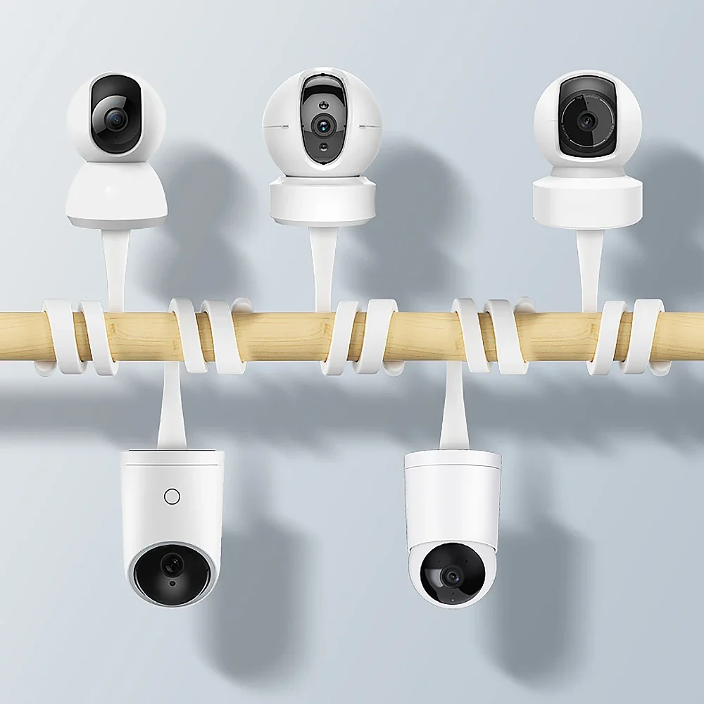 INS Hole-Free Camera Holder Stand Baby Monitor Wall Mount Silica gel Bracket Crib Cradle Rod Holder adjustable Twist Mounting