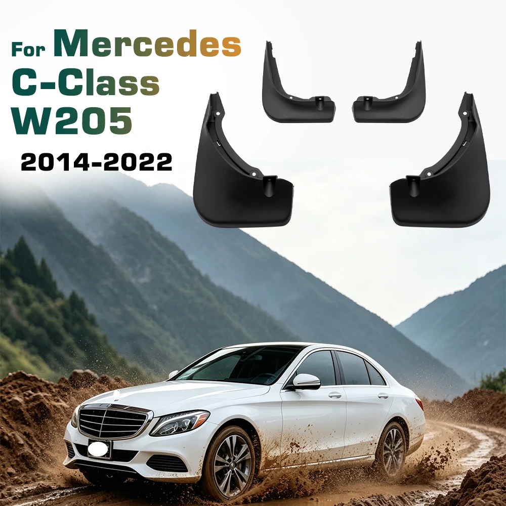 Für Mercedes Benz C-Klasse W205 2014–202 2015 2016 2017 2018 2019 2020 2021 Kotflügel Schmutzfänger Schutz Spritzschutz