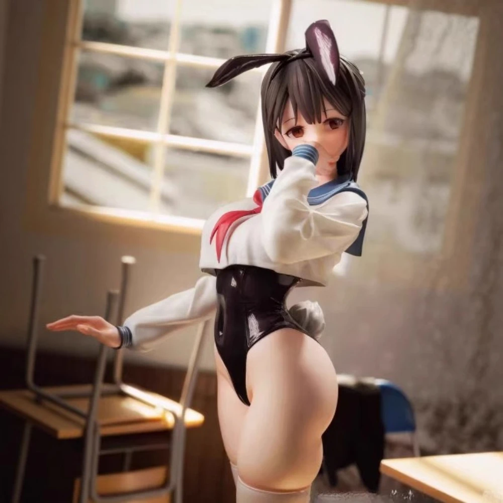

Bandai Anime Figure JK Uniform Bunny Girl 23cm PVC Statue Desktop Car Ornament Collectible Toy Gift for Fans Christmas Birthday