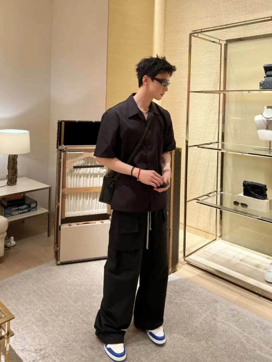 

k Sle Spring Summer New Loose Knitted Casual Versatile Long Pants Double Ring Multi ket Workwear Youth Active Sle