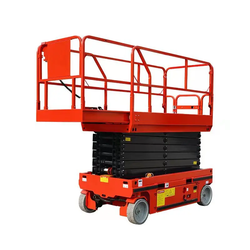 6-14m Mobile Elevator 500kg Hydraulic Scissor Lift Platform  Self-propelled Hydraulic Electric Scissor Lift Platform