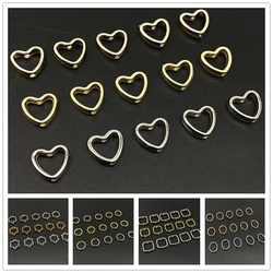 20pcs/lot Love Heart Hollow Gold Color Silver CCB Loose Spacer Beads For Jewelry Making DIY Necklace Bracelet