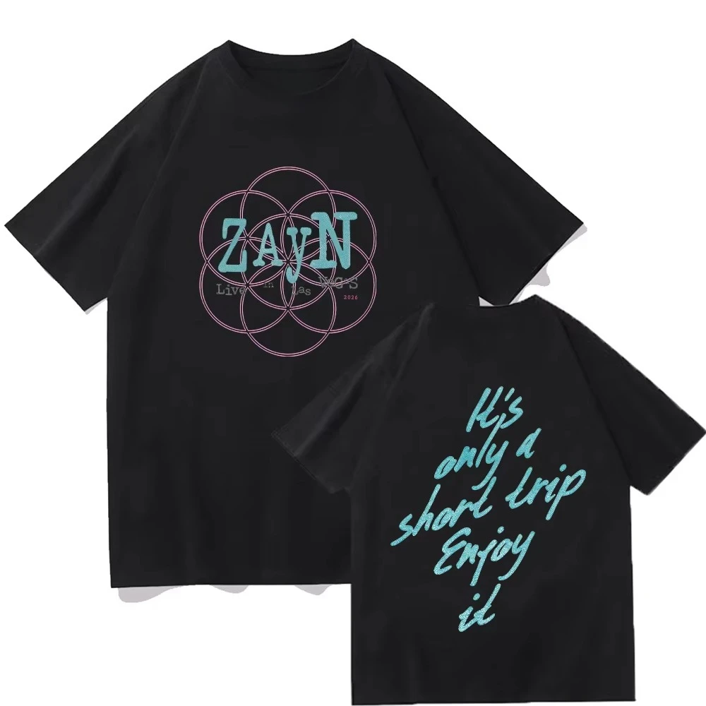 Camisetas de algodón de alta calidad con gráfico de Zayn Malik, camiseta Zayn Vegas Ringer, ropa estética Harajuku para hombres y mujeres, ropa de calle