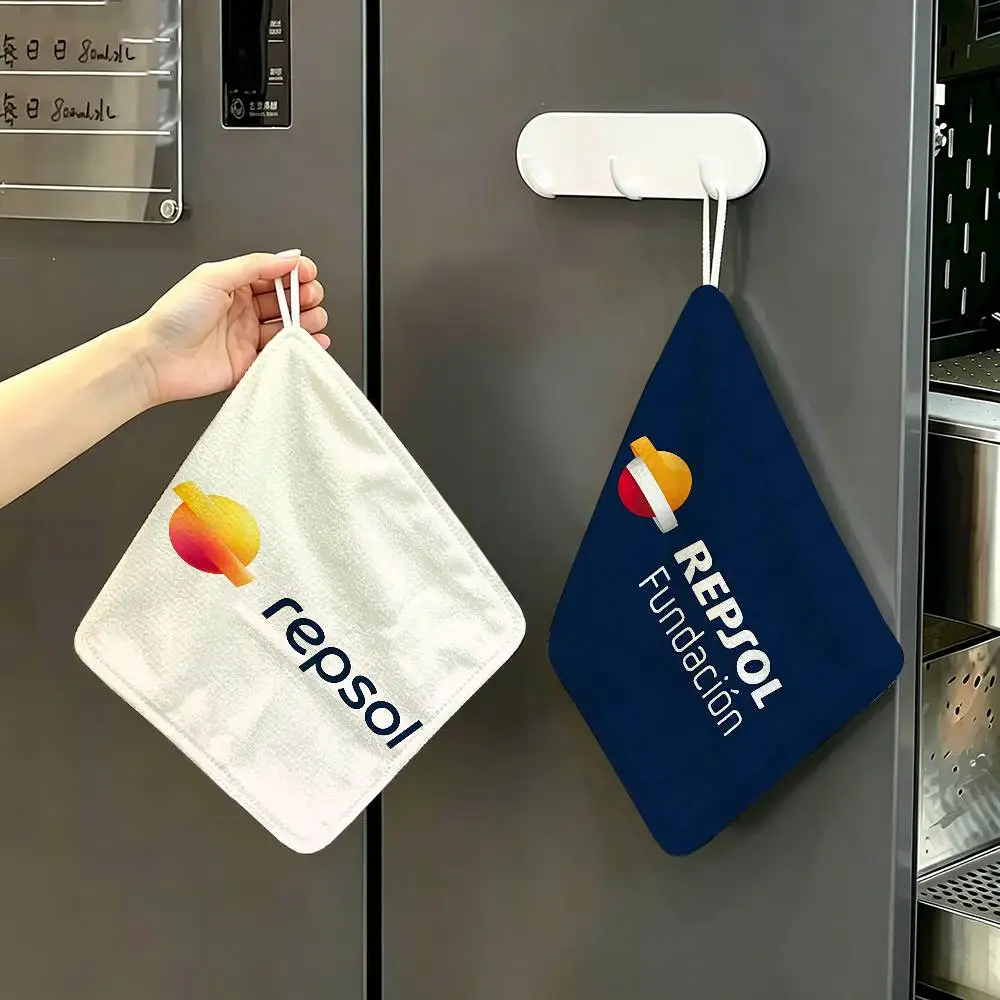 R-Repsols Hanging Kitchen Towel, Polyester Cotton Fabric, Absorbent Hand Wiping Towel For Home Dormitory