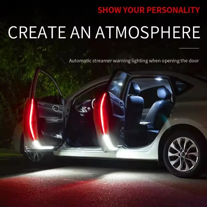 Car Door Opening Warning Flash Led Welcome Light Parking Safety auto Strobe Signal Lamp Waterproof Auto Decorative Ambient Bulb