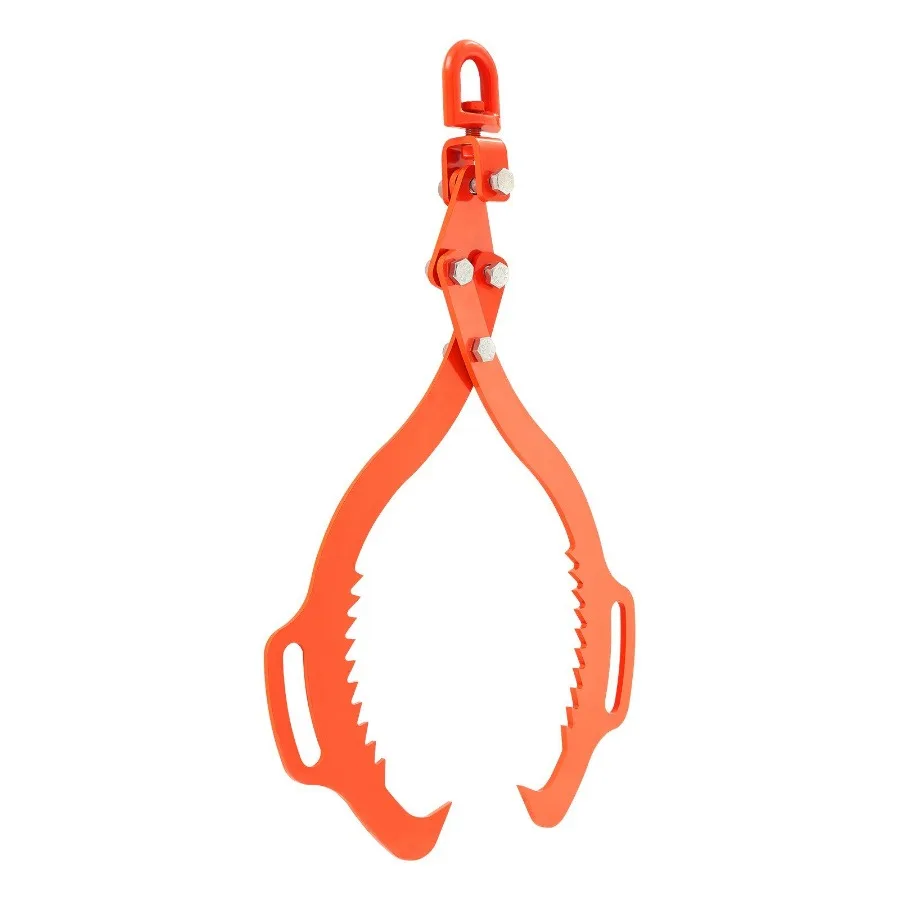 

28in Log Lifting Tongs 2 Claw Solid Steel Log Grapple Swivel Log Lifter