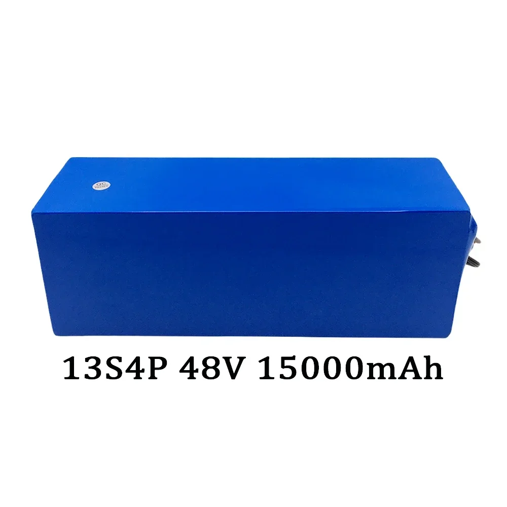 Batterie au lithium pour vélo électrique, 48V, 15000mAh, 18650, 13S4P, 500W, pour scooter électrique, compte 60 + T