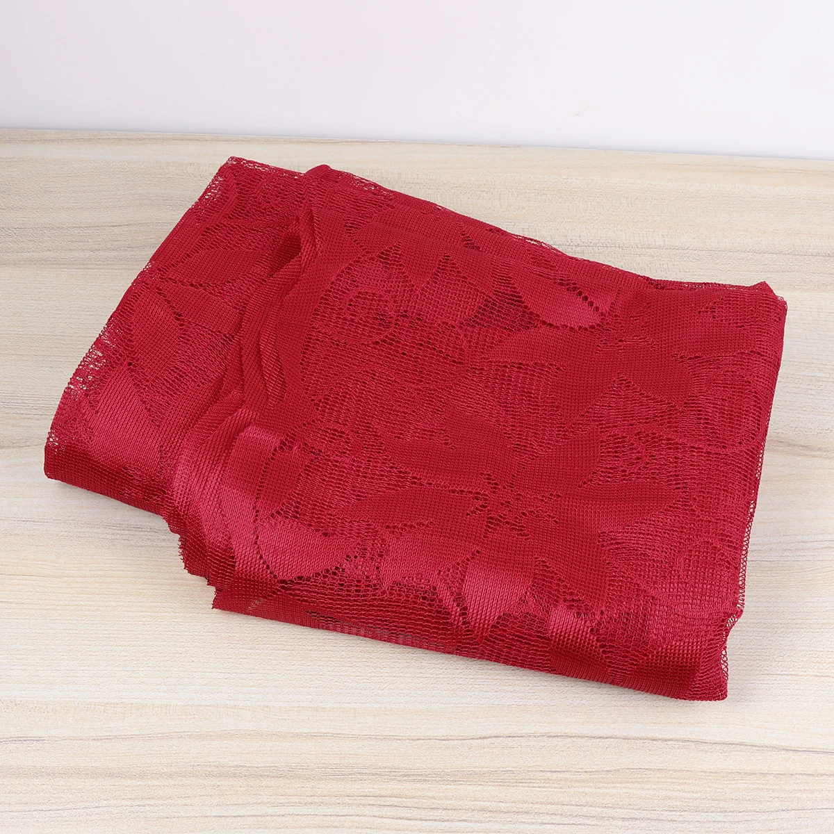

Red Lace Tablecloth Elegant Decorative Tablecover Christmas Banquet Cloth Vintage Party Home Wedding Table Linen Dining Room