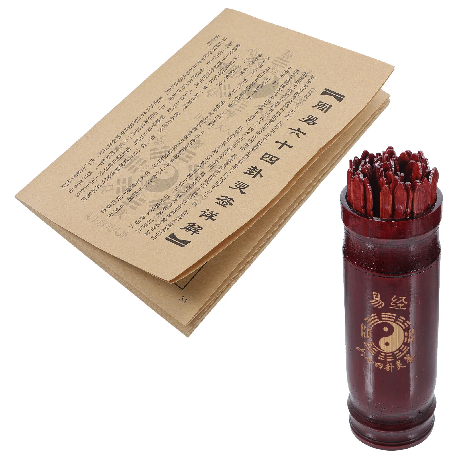 

1Set Divination Game Props Unique Chinese Divination Stick Set for Entertainment Gathering Religious Practice Smooth Lightweight
