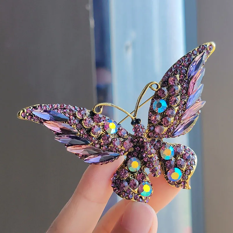 European And American Style Butterfly Brooch Alloy Pin Women\'s Clothing Corsage Animal Insect Scarf Buckle