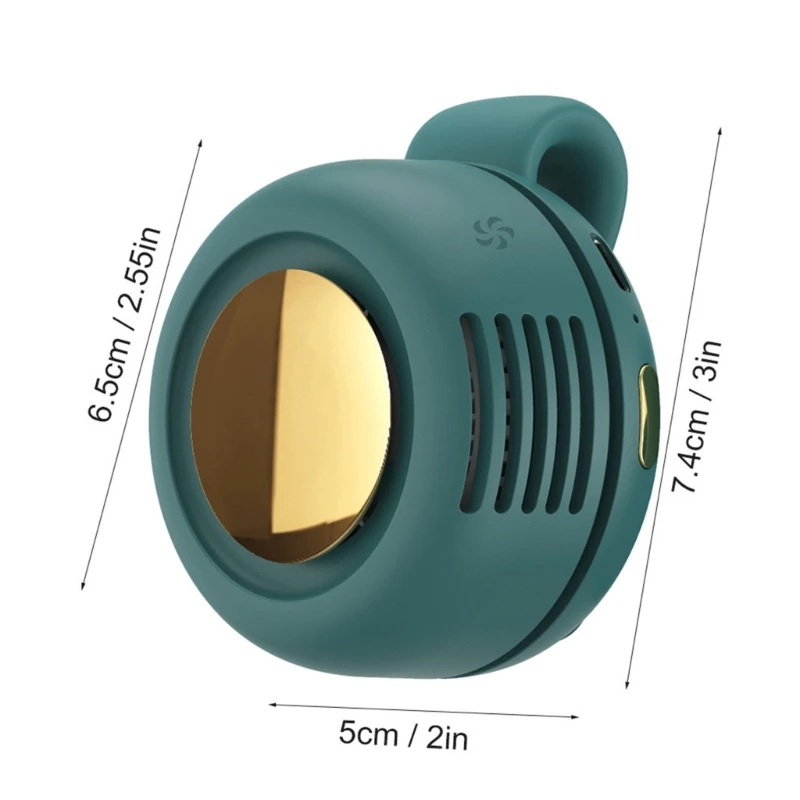 Безлопастной вентилятор 2 в 1 с поясным зажимом для лучшего охлаждения с 3 бесшумными скоростями HandsFree