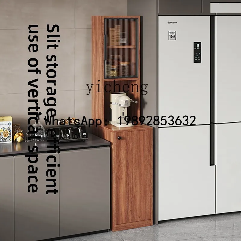 AA dining side cabinet storage ultra-narrow side living room shelf household storage locker