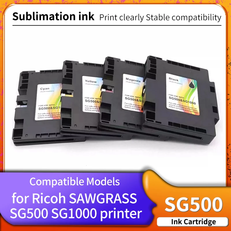 For SAWGRASS SG500 SG1000 Compatible Ink Cartridge Printer With Chip With Subliamtion Ink For Ricoh SAWGRASS SG500 SG1000