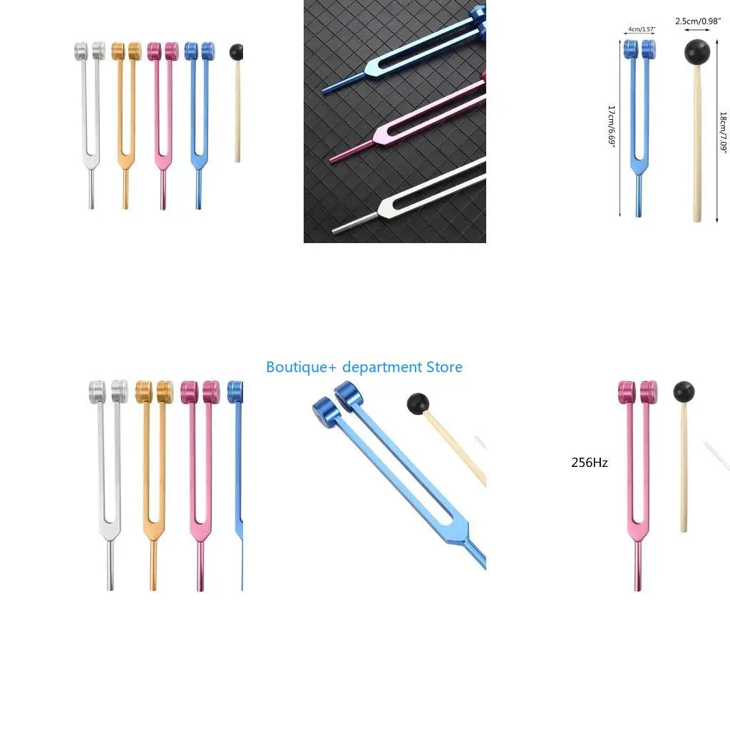 E1PD Tuning Fork Set 256Hz Aluminum Sensory Tuning Forks for Healing Tuning Forks Sound Healing Forks Medical Healing