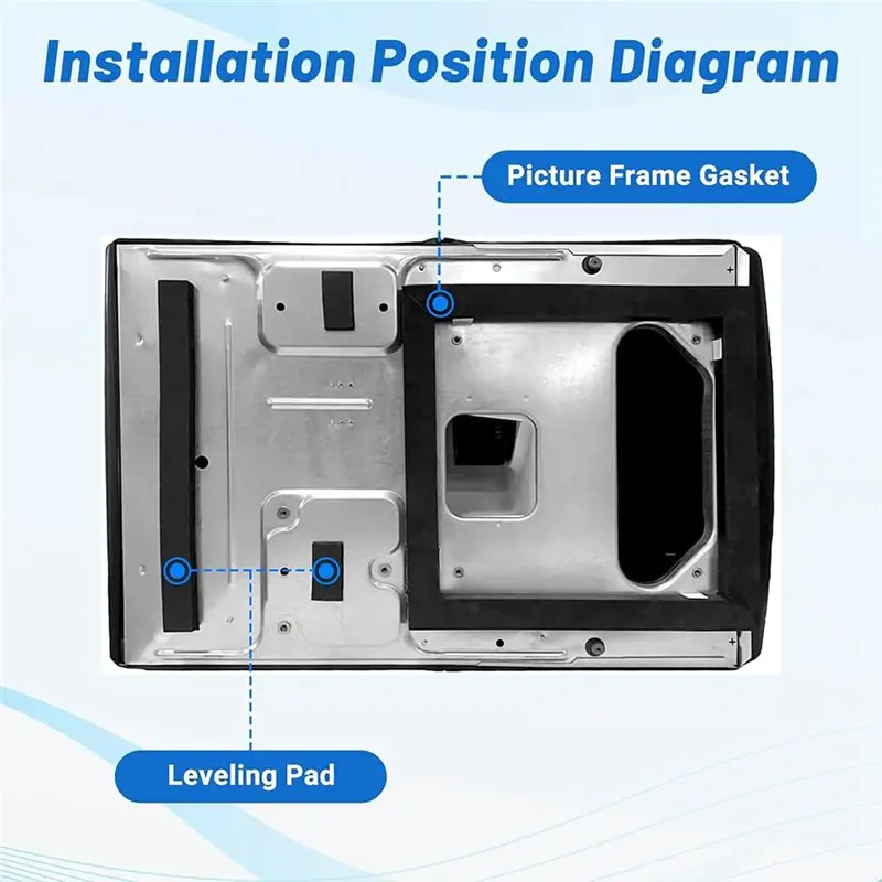 AT02-RV AC Gasket With Self-Adhesive Picture Frame Seal Kit, 14X14 Inch Universal Roof Air Conditioner Leveling Pads