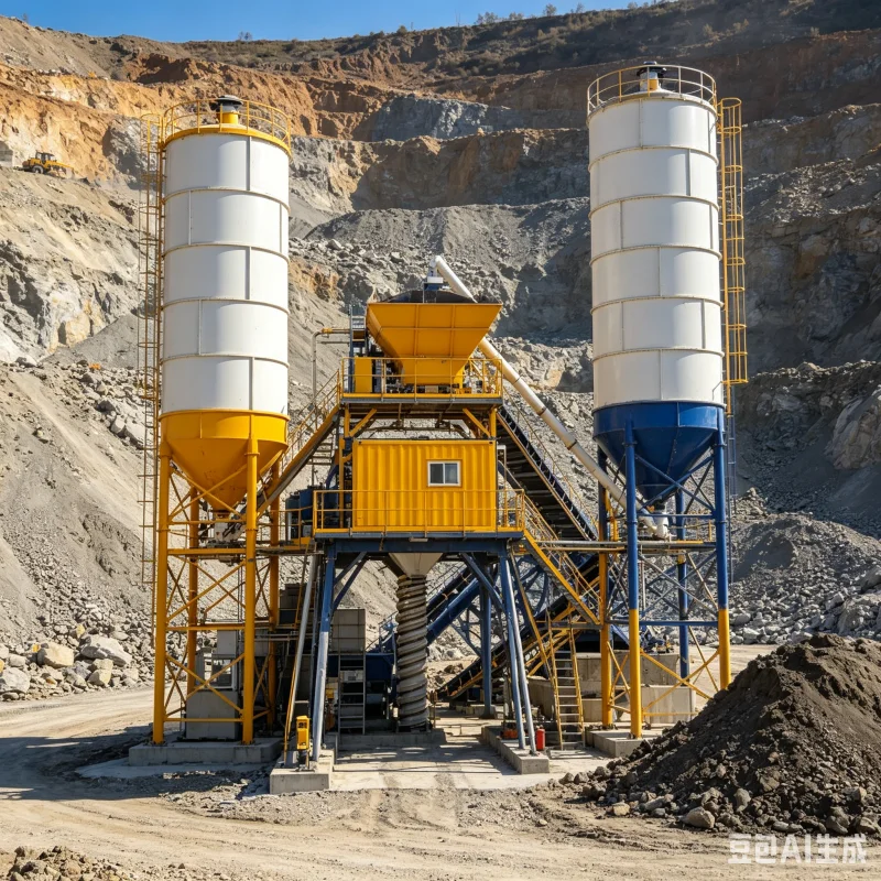 Stationary Belt Conveyor Concrete Batching Plant Automatic High Efficiency Ready Mix Mixing Machine For Heavy Infrastructure