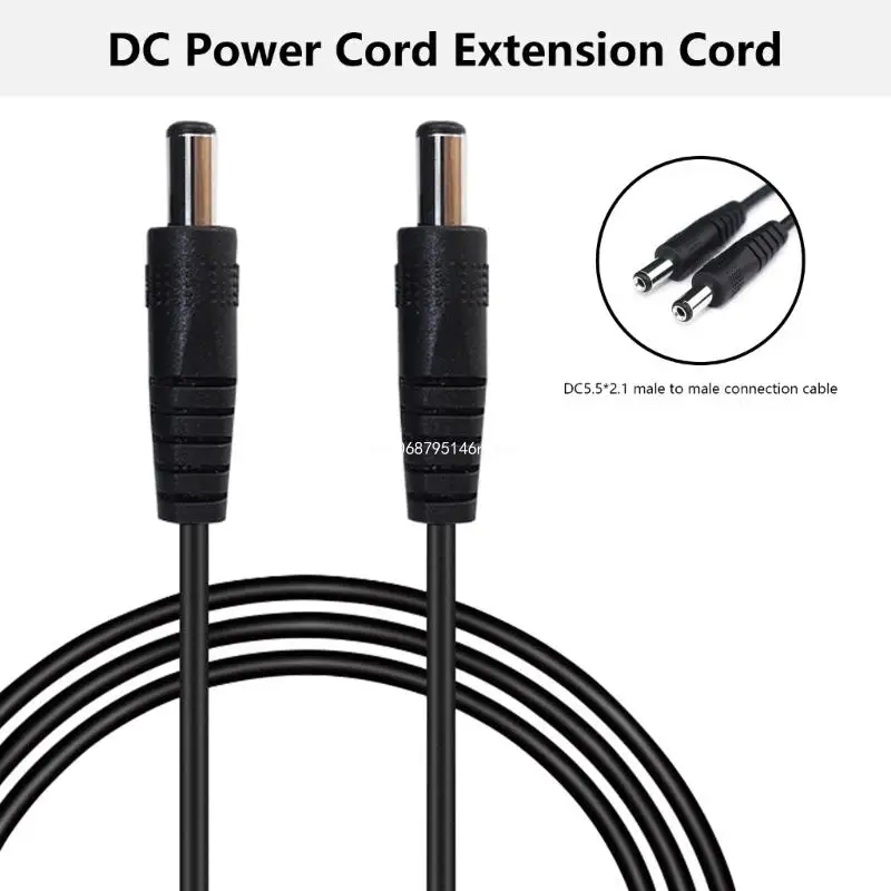 DC5.5x2.1mm/5.5x2.5mm Double Male Power Cord Extension Cable for CCTV Cameras, LED Strips and Routers LED Light New Dropship