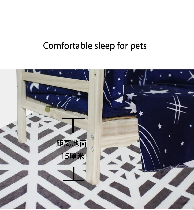 Detachable Pet Bed Solid Wood Dog Kennel Puppy Bed Dog Deeping Sleep Mat Pets House Cat Bed Dog Beds for Small Dogs