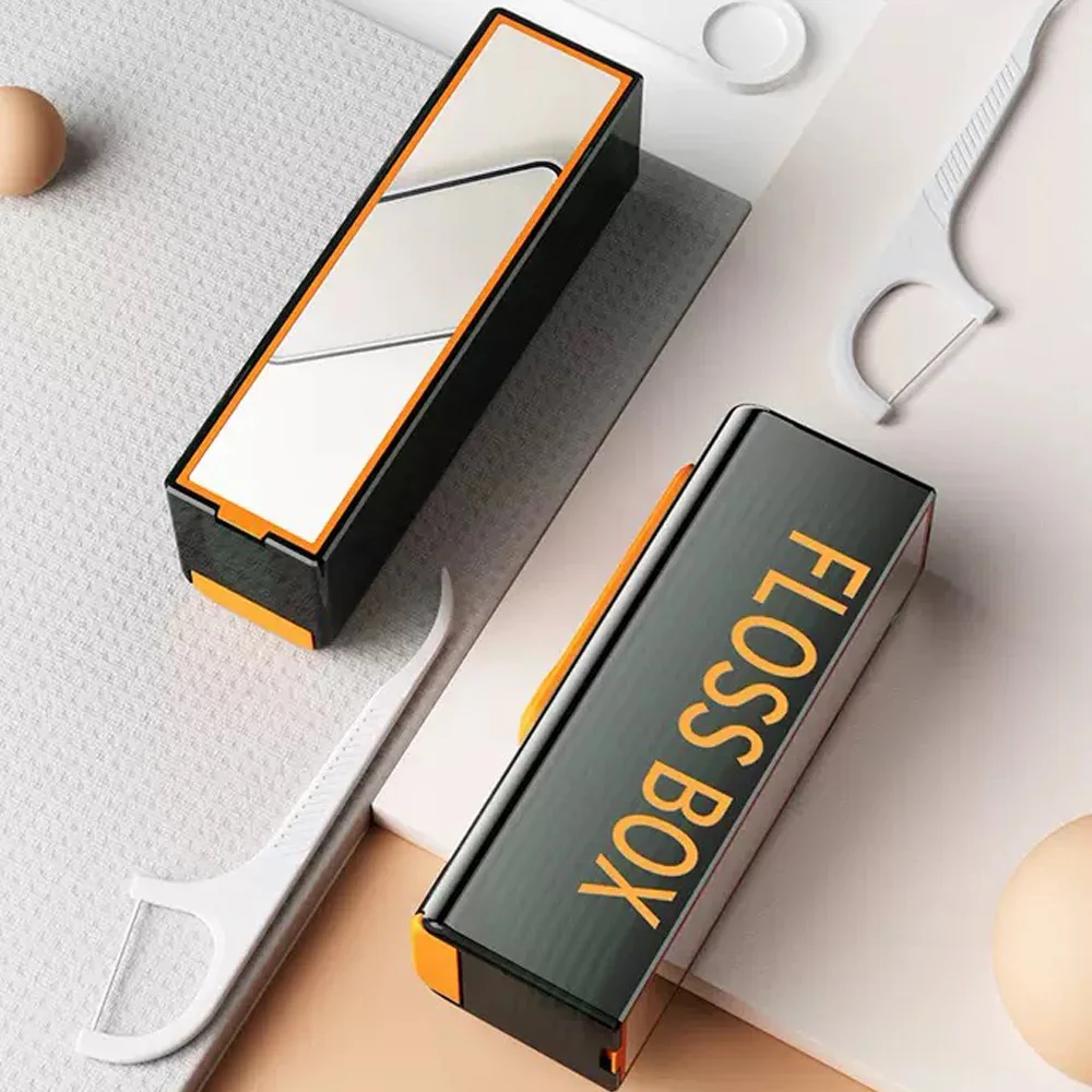 Zahnseidebox mit Spiegel – automatischer Pop-up-tragbarer Zahnseide-Stick – tragbarer hochwertiger Zahnstocherdraht für den Haushalt – Detail 8