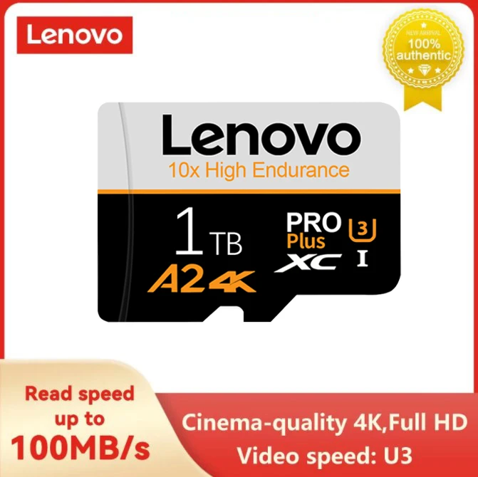 Lenovo карта памяти, класс 10, 128 ГБ, 256 ГБ, 512 ГБ