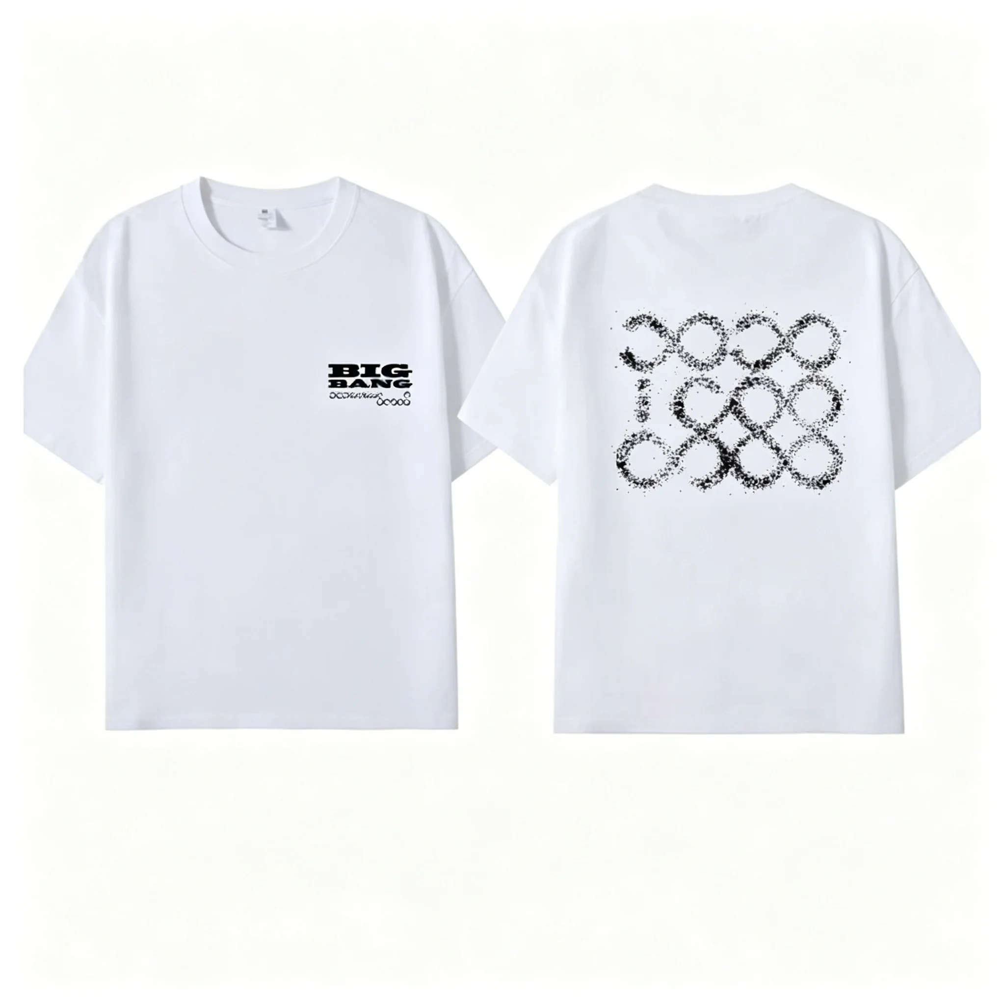 Bigbang 20. Jubiläumskonzert Kpop T-Shirt Unisex Vorder- und Rückseite Grafikdruck Welttournee Kurzarm Fan Casual Streetwear Tee – Detail 4