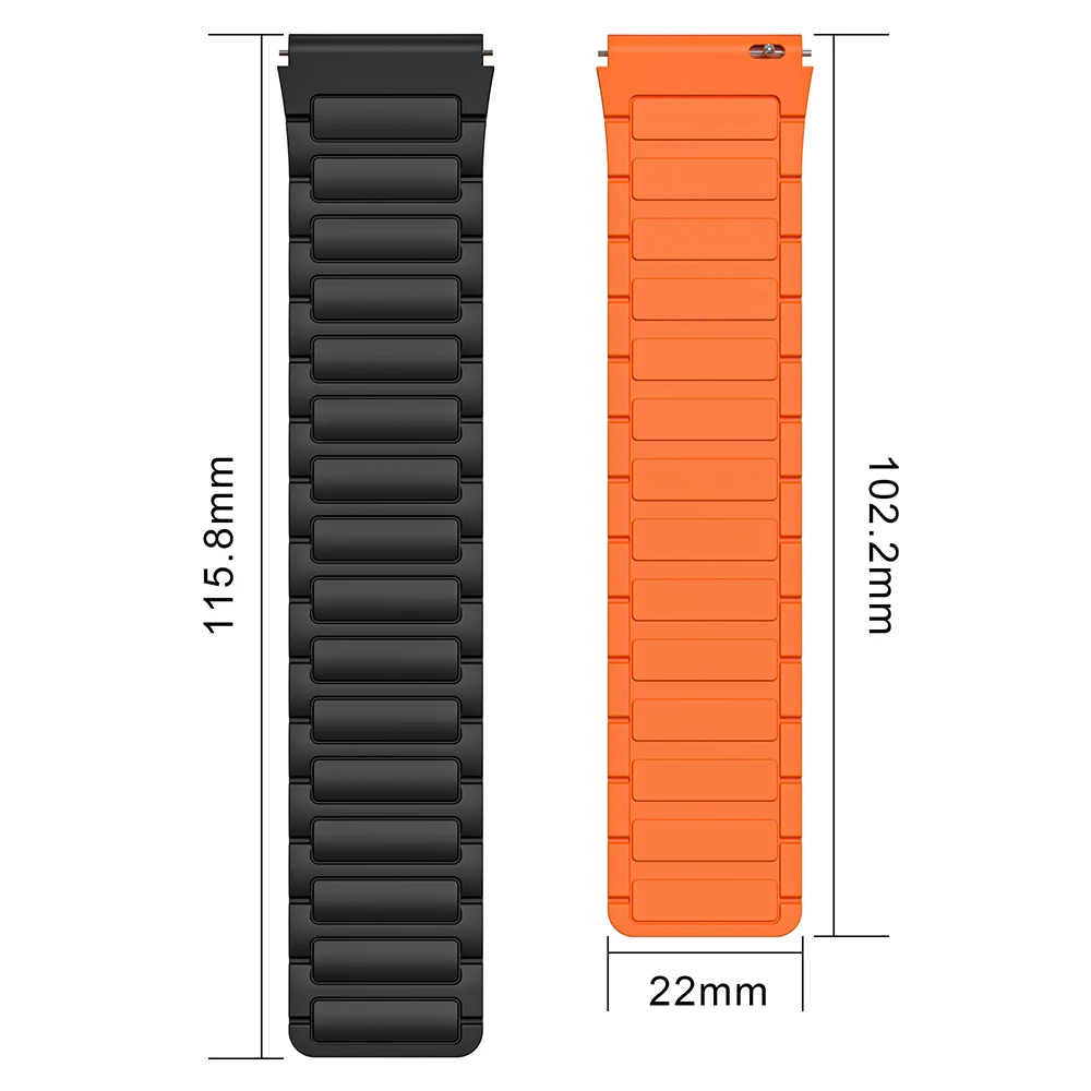 22mm Magnetic Band For Huawei Watch 4/3 Pro GT4/3Pro 46mm Ultimate Soft Silicone Loop Strap For Amazfit Balance GTR 4/3/2 47mm