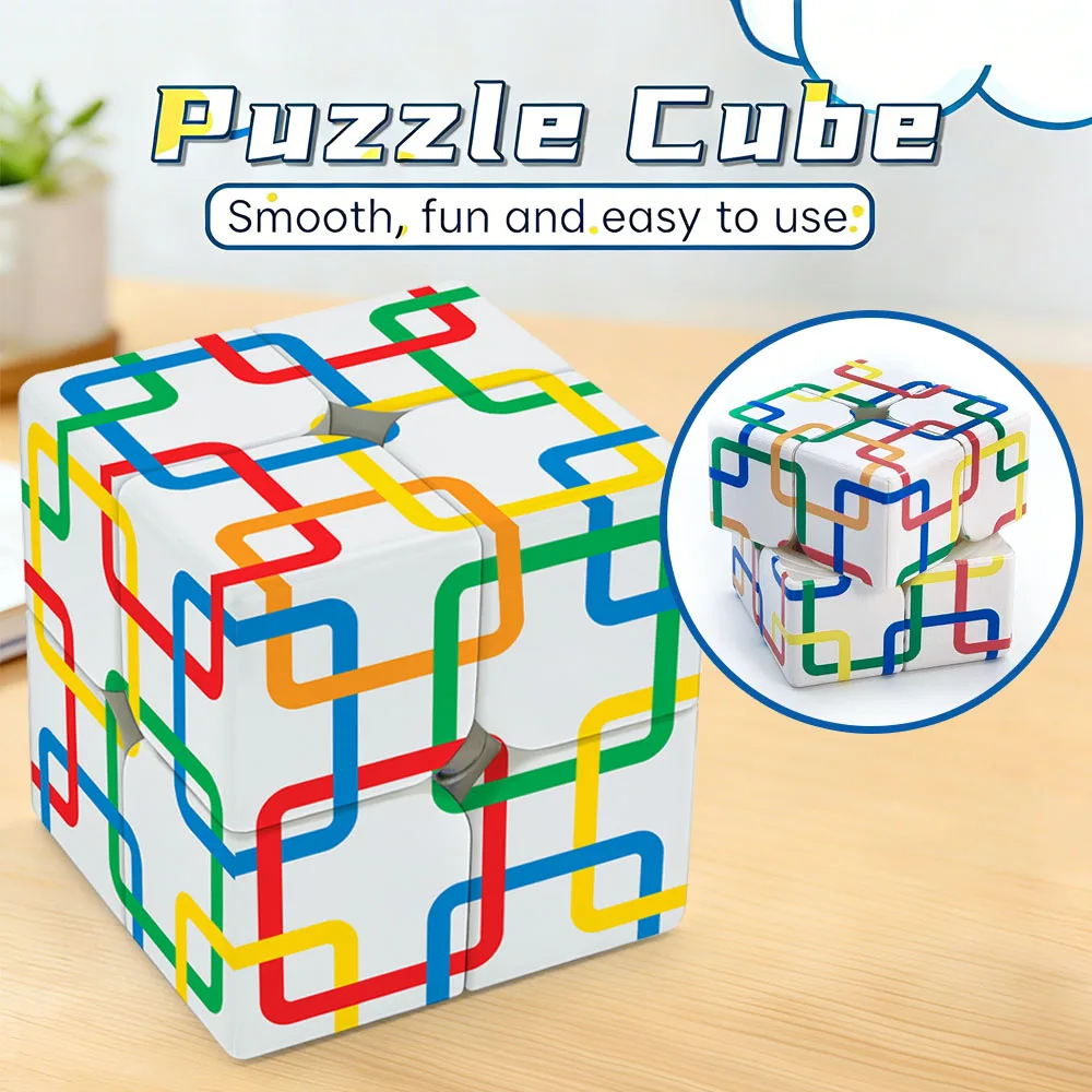 ZIINA STAR 2x2 Square Grid Cubes, 2x2 Speed Cubes, Suitable for Adult 3D Puzzle Cubes, Birthday Gifts/Best Holiday Gifts