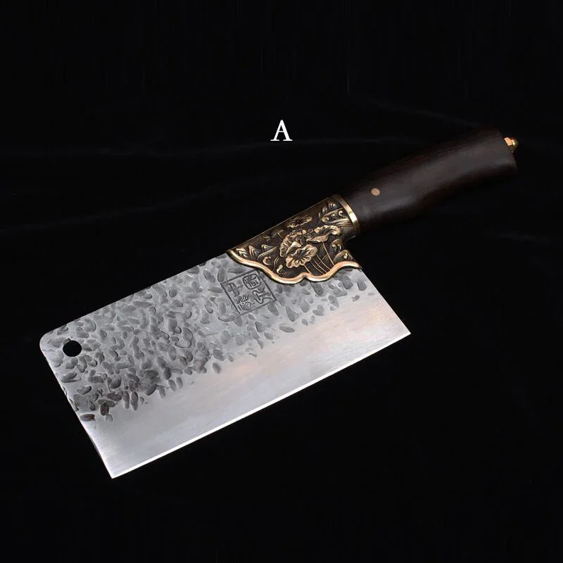 Set manual kitchen knife Longquan forging cutting knife household slicing knife small kitchen  cutting bone