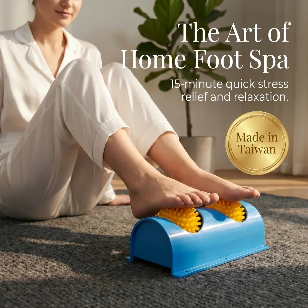 

Taiwanese Foot Roller Massager, Rolling Ball Foot & Leg Acupoint Massager for Home Wellness Therapy