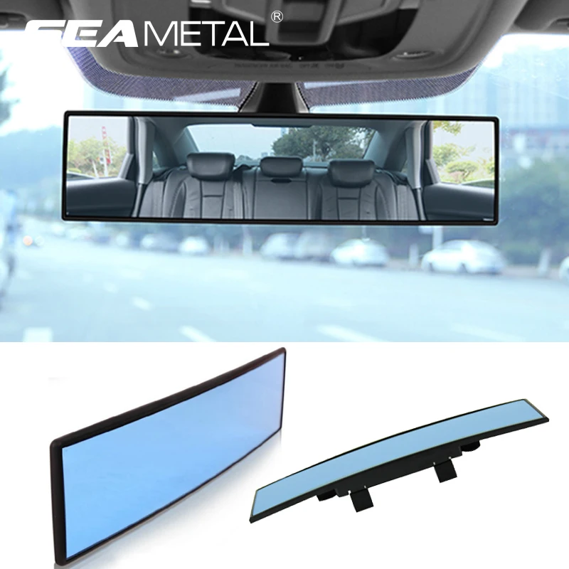 SEAMETAL Car Interior Rearview Mirror Anti Glare Blue Surface Baby Mirrors Wide Angle Rear View Parking Auxiliary Convex Mirror