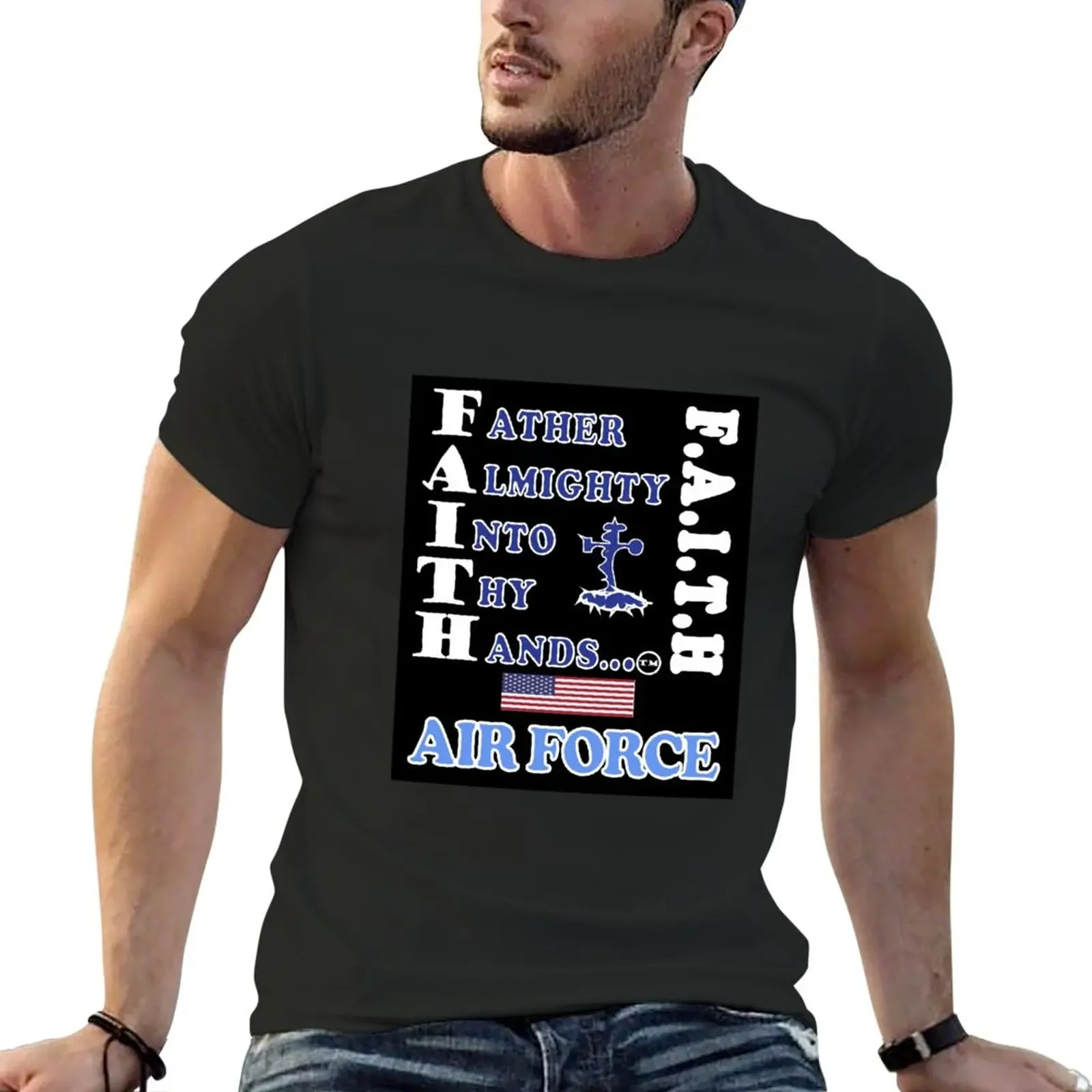 

Witimagine FAITH Apparels - No Pattern Camouflage - Air Force #1 T-Shirt vintage clothes blanks t shirts for men