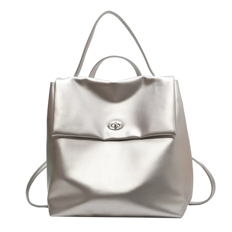 Korean fashion leisure large-capacity handbag female 2023 new shoulder bag simple travel backpack