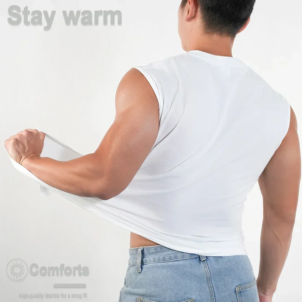 2025 New Men Muscle Vest Sportwear Running Sports Cotton Sleeveless T Shirt O-neck Plain Tank Top Bodybuilding Fitness Clothing