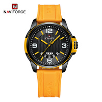 New NAVIFORCE Fashion Luxury Watch for Men 30m Waterproof Auto Date Silicone Band Male Wristwatches Calendar Sport Clock for Man