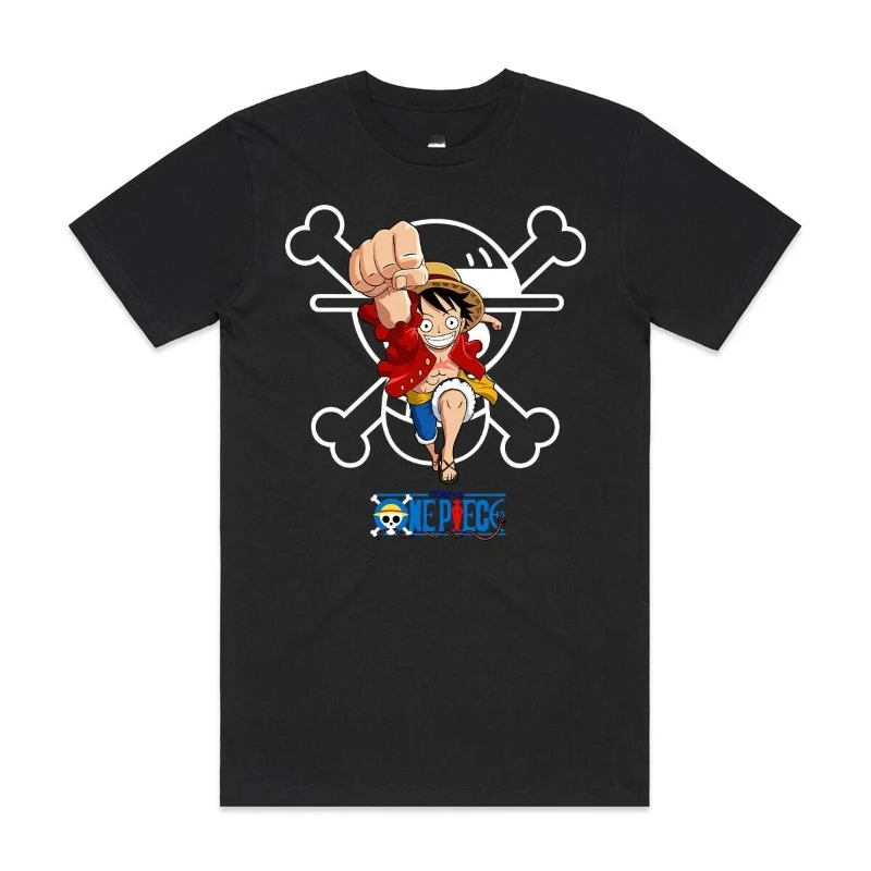 

Футболка One Piece Luffy D Monkey V4, футболка японского аниме AS Color, мужская и женская, такая же, высококачественный, из чистого хлопка, четыре сезона