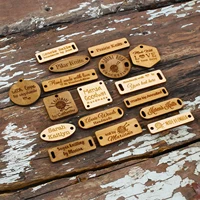 Custom Wood Tags, Wooden Labels, Knitting Labels, Name Tags, Wooden Buttons, Wood Gift Tags, Crochet Label, Laser Engraved 2